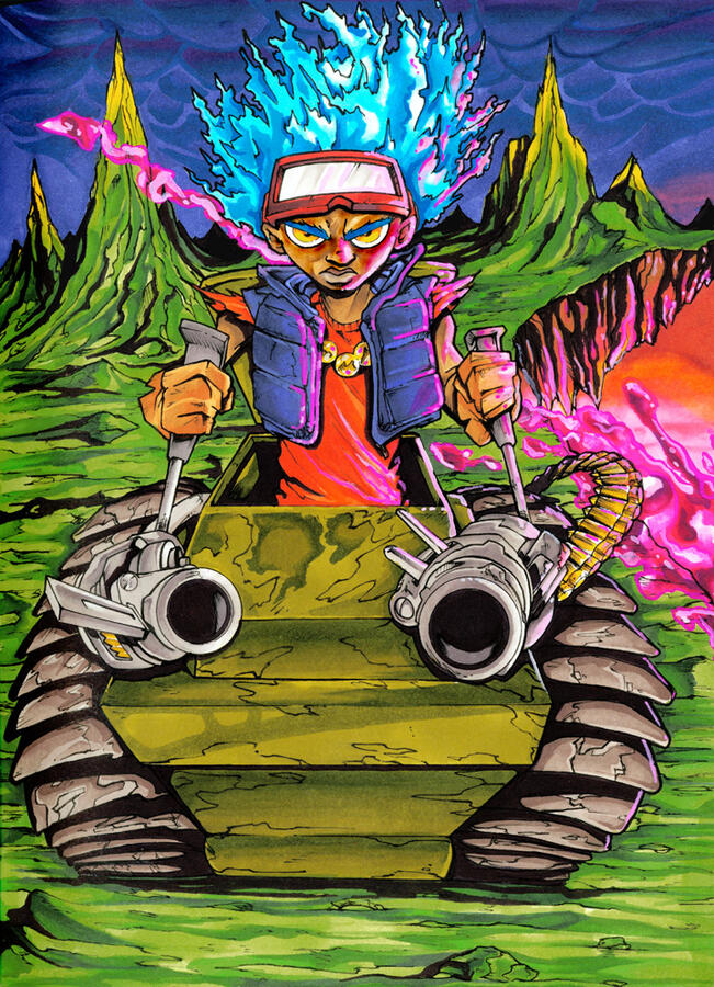 Traditional Illustration, Markers on Archival Paper