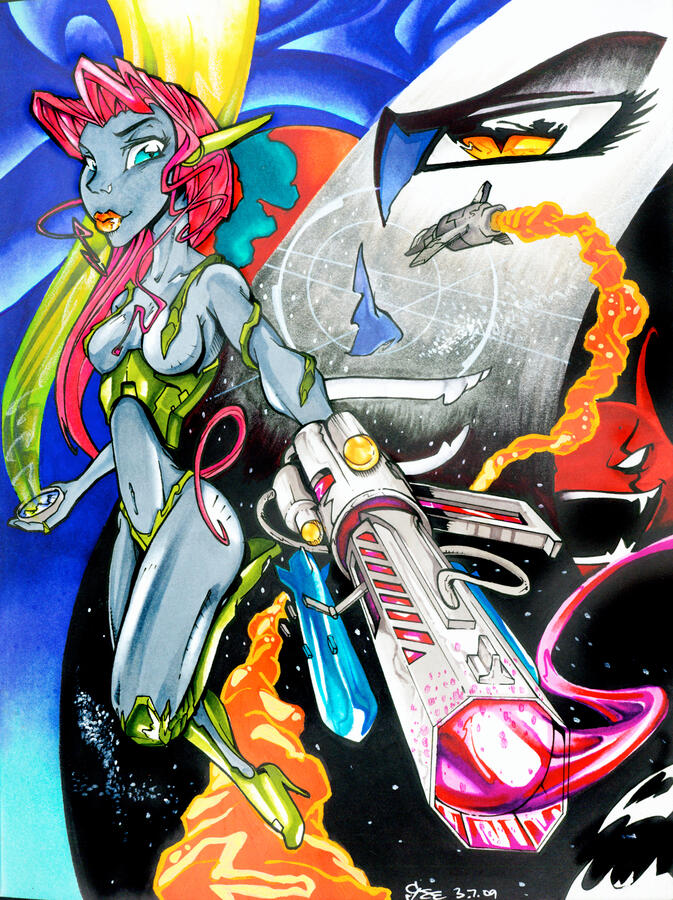 Traditional Illustration, Markers on Archival Paper